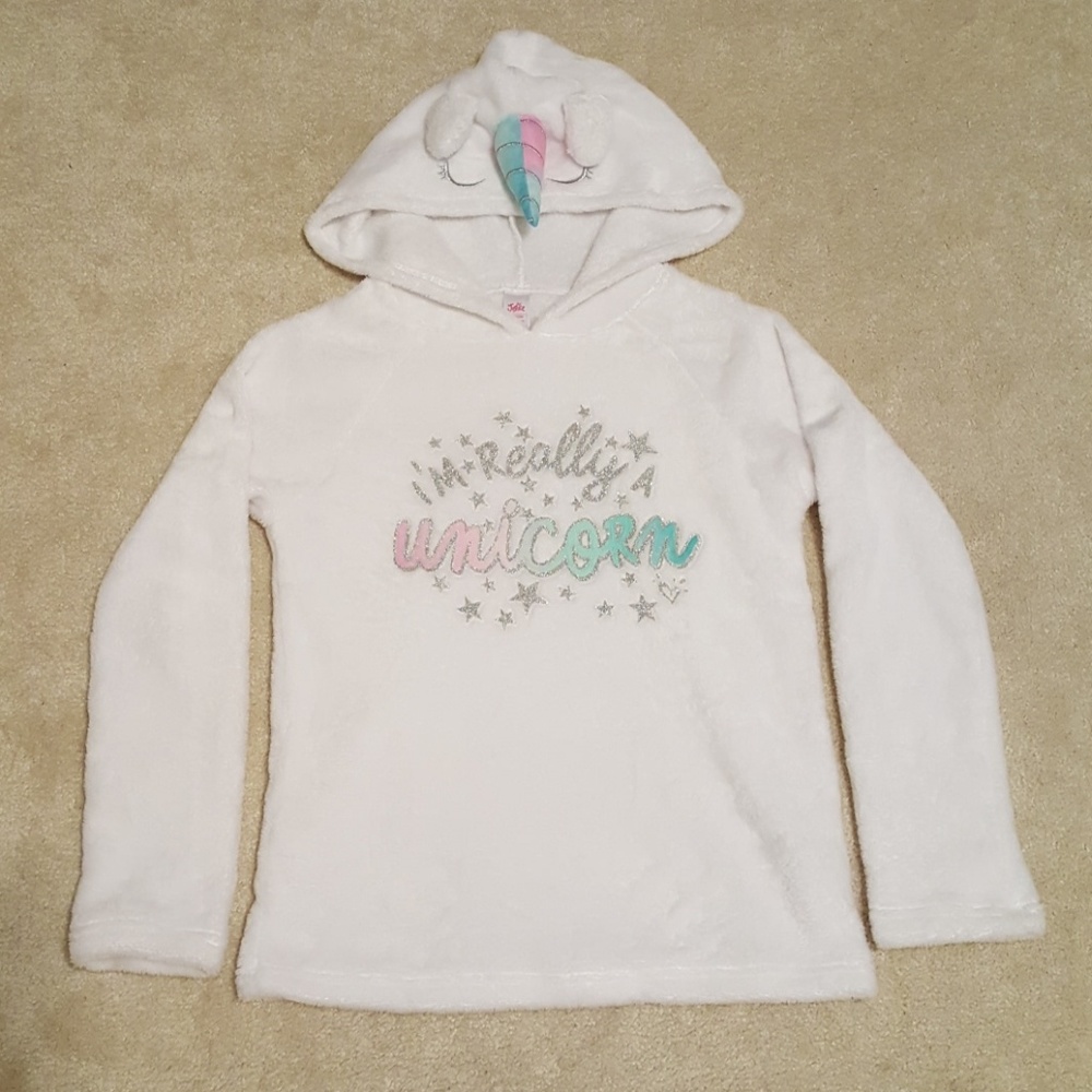 Velour unicorn hoodie